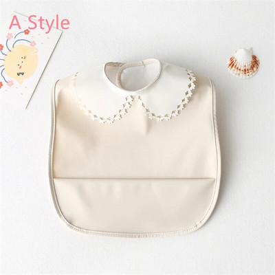 Baby Bibs INS Nordic Style Infant Boy Girl Αδιάβροχο μαλακό PU Bib Meal Proteing Πανί ρέψης με τσέπη Εύκολο καθάρισμα