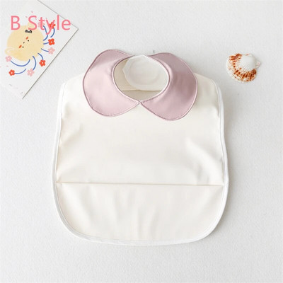 Baby Bibs INS Nordic Style Infant Boy Girl Αδιάβροχο μαλακό PU Bib Meal Proteing Πανί ρέψης με τσέπη Εύκολο καθάρισμα