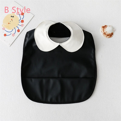 Baby Bibs INS Nordic Style Infant Boy Girl Αδιάβροχο μαλακό PU Bib Meal Proteing Πανί ρέψης με τσέπη Εύκολο καθάρισμα
