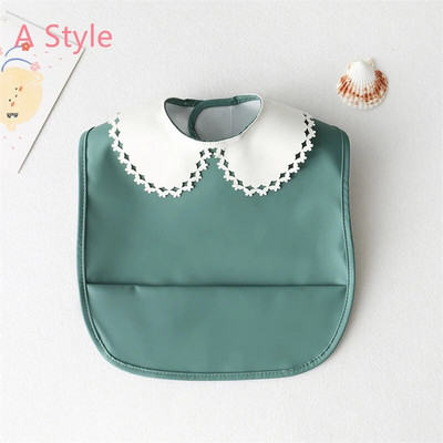 Baby Bibs INS Nordic Style Infant Boy Girl Αδιάβροχο μαλακό PU Bib Meal Proteing Πανί ρέψης με τσέπη Εύκολο καθάρισμα
