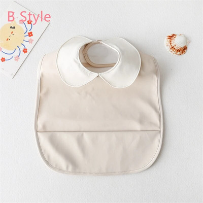 Baby Bibs INS Nordic Style Infant Boy Girl Αδιάβροχο μαλακό PU Bib Meal Proteing Πανί ρέψης με τσέπη Εύκολο καθάρισμα