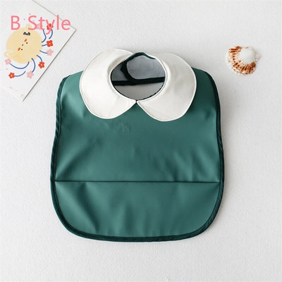 Baby Bibs INS Nordic Style Infant Boy Girl Αδιάβροχο μαλακό PU Bib Meal Proteing Πανί ρέψης με τσέπη Εύκολο καθάρισμα