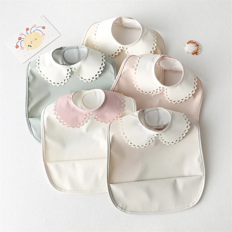 Baby Bibs INS Nordic Style Infant Boy Girl Αδιάβροχο μαλακό PU Bib Meal Proteing Πανί ρέψης με τσέπη Εύκολο καθάρισμα