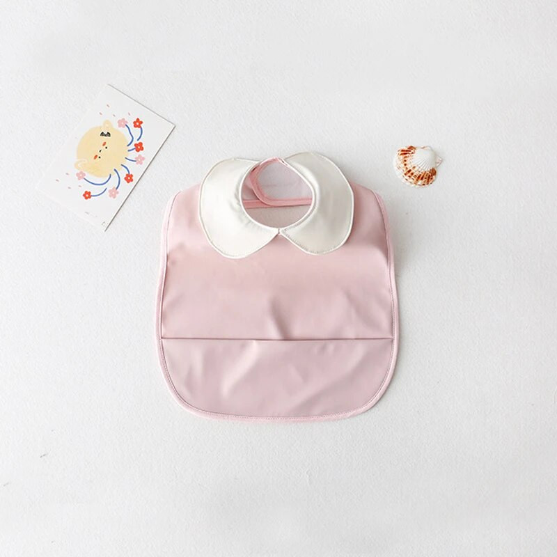 Baby Bibs INS Nordic Style Infant Boy Girl Αδιάβροχο μαλακό PU Bib Meal Proteing Πανί ρέψης με τσέπη Εύκολο καθάρισμα