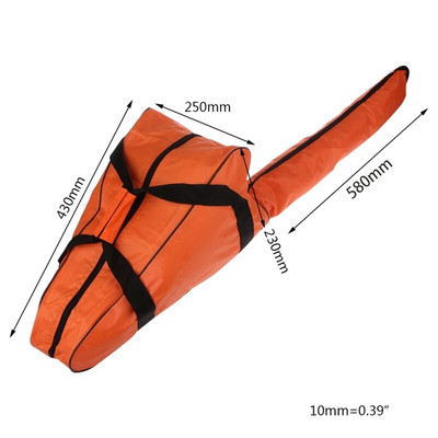 Ανθεκτική τσάντα αλυσοπρίονου Φορητή μαύρη θήκη μεταφοράς αλυσοπρίονο αδιάβροχη θήκη εργαλείων Κουτί αποθήκευσης για εργαλείο αλυσοπρίονου Β