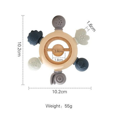 1 τεμ. Τροφίμων σιλικόνης βρεφικής σιλικόνης Παιχνίδι καρτούν Νοσηλευτικό παιχνίδι οδοντοφυΐας Δώρα ντους μωρού Νοσηλευτική στοματική φροντίδα Αξεσουάρ νεογνών