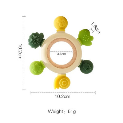 1 τεμ. Τροφίμων σιλικόνης βρεφικής σιλικόνης Παιχνίδι καρτούν Νοσηλευτικό παιχνίδι οδοντοφυΐας Δώρα ντους μωρού Νοσηλευτική στοματική φροντίδα Αξεσουάρ νεογνών