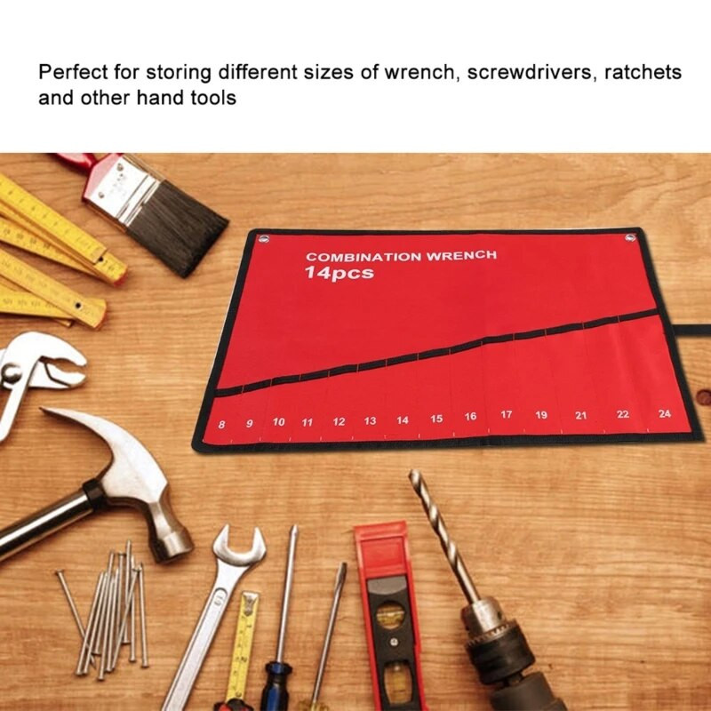 Εργαλείο τυλίγματος τσάντας κλειδιού Oxford με δυνατότητα επαναφοράς για ηλεκτρολόγο υδραυλικό, ξυλουργό υψηλής ποιότητας τσάντα εργαλείων