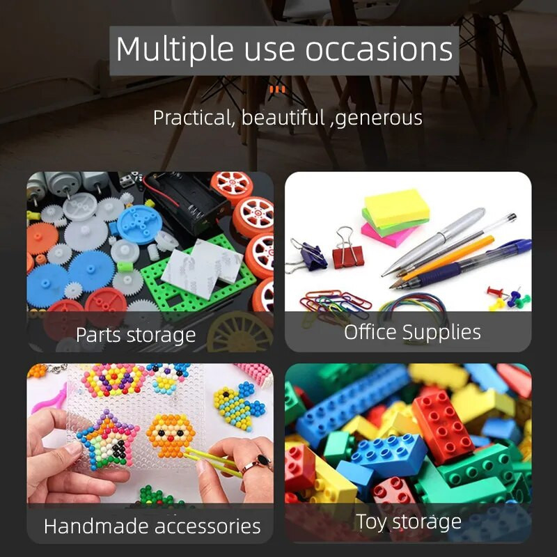 1 tk tööriistakast virnastatud kombineeritud tööriistakast Mitmekihiline elektriline puurkast Multifunktsionaalne kaasaskantav elektriline tööriistakast kruvide hoiukoht