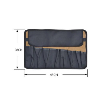 Чанта за инструменти Голям гаечен ключ Преносима чанта с 8 джоба Комплект за електротехници Механици (без инструменти)