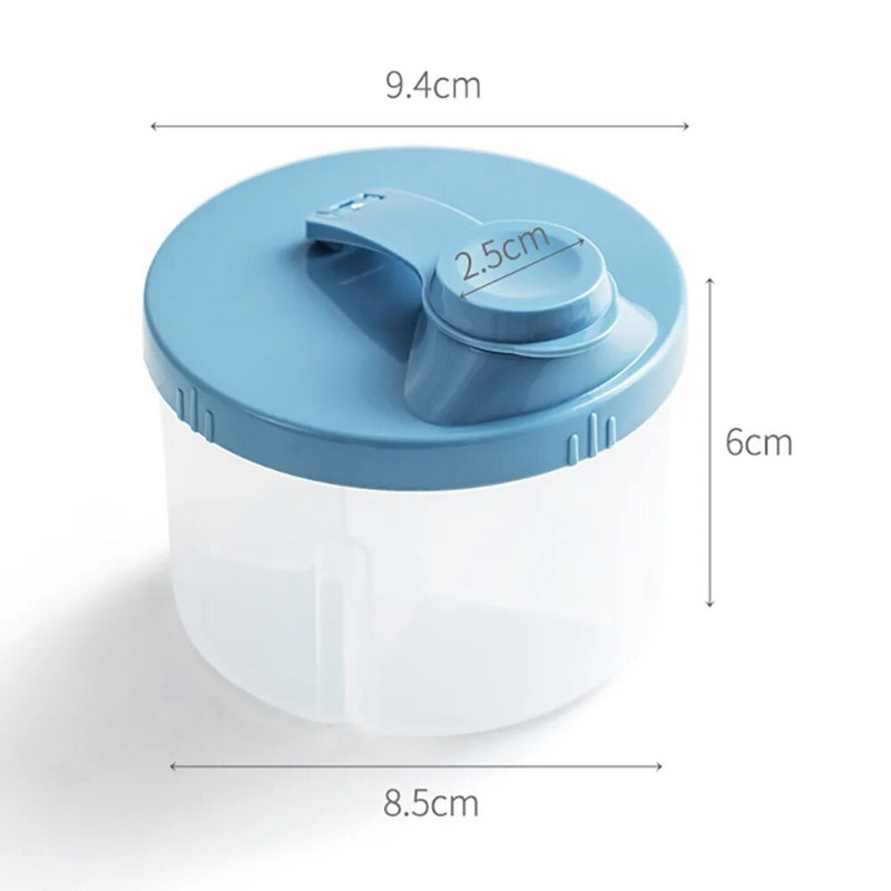 Kutija za pohranu hrane za bebe Prijenosni dozator mlijeka u prahu za novorođenčad Essential žitarice s 4 rešetke, ružičasta posuda za grickalice za malu djecu