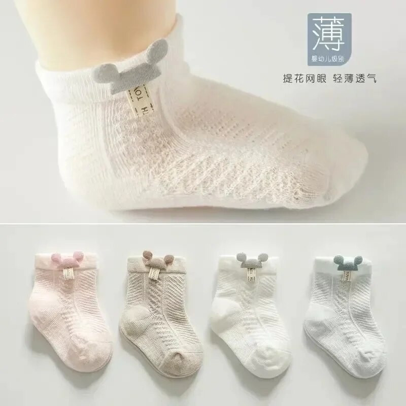 Beebi sokid Suvised hingavad võrksokid Vastsündinud väikelapsele Multikas poistele sokid Printsess Tüdrukud keskmise toruga rõivamanused