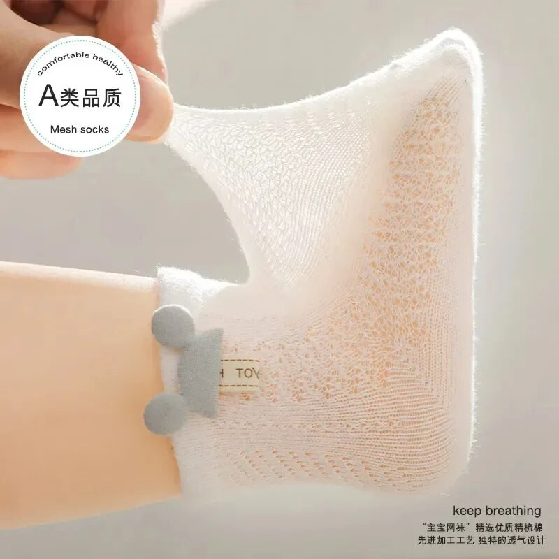 Beebi sokid Suvised hingavad võrksokid Vastsündinud väikelapsele Multikas poistele sokid Printsess Tüdrukud keskmise toruga rõivamanused