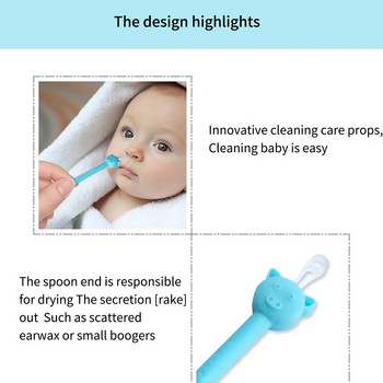 Baby Luminous Dig Ear Scoop Ear Spoon Light Kids Ears Cleaning With Light Cartoon Bear Earwax Scooping Scooping Baby Care Tools