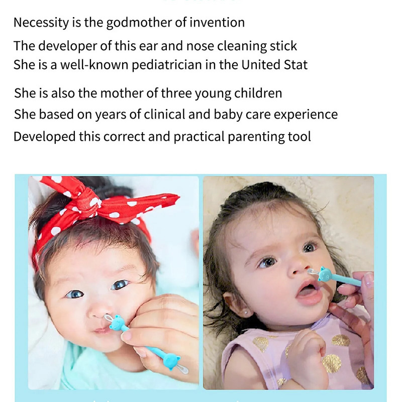 Baby Luminous Dig Ear Scoop Ear Spoon Light Kids Ears Cleaning With Light Cartoon Bear Earwax Scooping Scooping Baby Care Tools