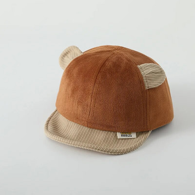 Karikatūra Bear Baby Cepure Korejas stila Rudens Ziemas Mīksta Cepurīte Jaundzimušajiem Zēniem un Meitenēm Bērnu Aksesuāri