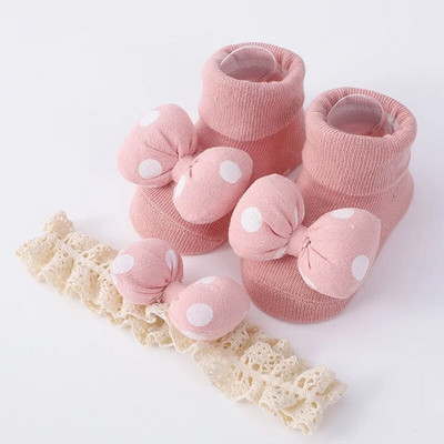 Beebitüdrukute peapaelad sokid 2 tk/komplekt Sweet Cute Bow vastsündinu peapael Elasitc juuksepaelad juukseaksessuaarid jõulukink