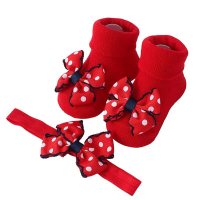 Beebitüdrukute peapaelad sokid 2 tk/komplekt Sweet Cute Bow vastsündinu peapael Elasitc juuksepaelad juukseaksessuaarid jõulukink