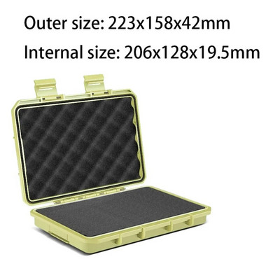 1 τεμ. Αντικραδασμική σφραγισμένη θήκη εργαλειοθήκη Αεροστεγές αδιάβροχο κιβώτιο εργαλείων θήκη οργάνων ξηρό κουτί με προκομμένο αφρό που κλειδώνει