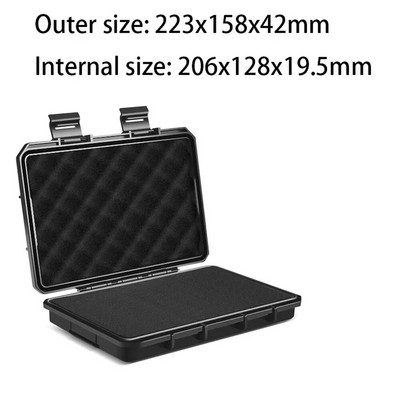 1 τεμ. Αντικραδασμική σφραγισμένη θήκη εργαλειοθήκη Αεροστεγές αδιάβροχο κιβώτιο εργαλείων θήκη οργάνων ξηρό κουτί με προκομμένο αφρό που κλειδώνει