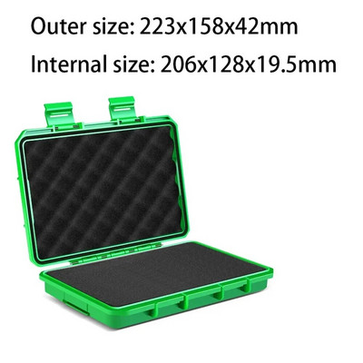 1 τεμ. Αντικραδασμική σφραγισμένη θήκη εργαλειοθήκη Αεροστεγές αδιάβροχο κιβώτιο εργαλείων θήκη οργάνων ξηρό κουτί με προκομμένο αφρό που κλειδώνει