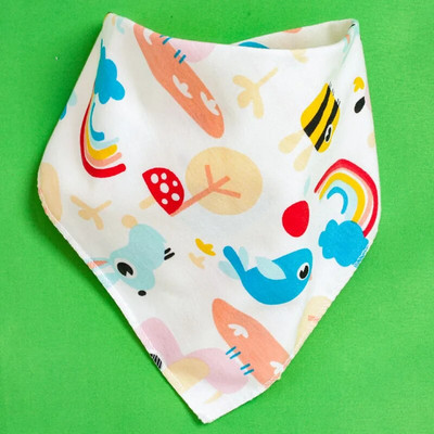 2022 Nou 0-3Y Bumbac Snap Copii Bavete Triunghi Eșarfă Lucruri pentru bebeluși Accesorii pentru nou-născut Moale Desene Animat Sugar Băiat Fete Salivere