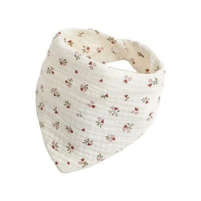 Бебешки лигавници Бандана Лигавник от муселин Лигавник за бебета 0-1 години Бебешки никнещи зъбки Успокояваща кърпа Високо абсорбиращ стилен лигавник с цветя Dropship