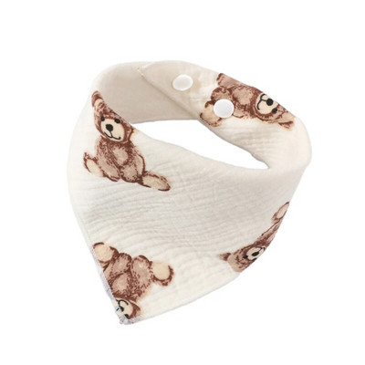 Бебешки лигавници Бандана Лигавник от муселин Лигавник за бебета 0-1 години Бебешки никнещи зъбки Успокояваща кърпа Високо абсорбиращ стилен лигавник с цветя Dropship