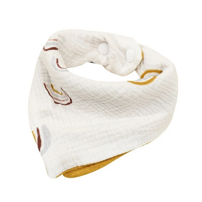 Бебешки лигавници Бандана Лигавник от муселин Лигавник за бебета 0-1 години Бебешки никнещи зъбки Успокояваща кърпа Високо абсорбиращ стилен лигавник с цветя Dropship