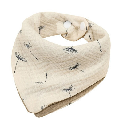 Бебешки лигавници Бандана Лигавник от муселин Лигавник за бебета 0-1 години Бебешки никнещи зъбки Успокояваща кърпа Високо абсорбиращ стилен лигавник с цветя Dropship