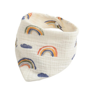 Бебешки лигавници Бандана Лигавник от муселин Лигавник за бебета 0-1 години Бебешки никнещи зъбки Успокояваща кърпа Високо абсорбиращ стилен лигавник с цветя Dropship