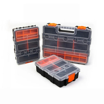 Пластмасова кутия за инструменти Органайзер за инструменти Хардуер и части Органайзери Отделение Кутия за малки части Пластмасов здрав калъф за съхранение