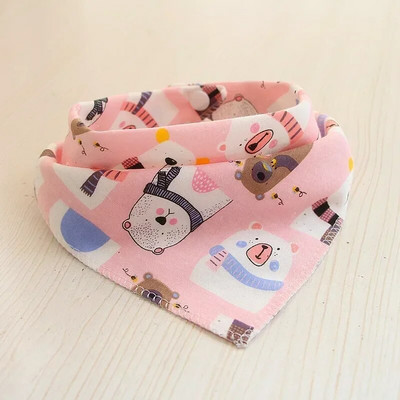 Σαλιάρες για μωρά Υψηλής ποιότητας Τρίγωνο Διπλό Στρώμα Βαμβακερό καρτούν Ζώο εκτύπωσης Baby Bandana Σαλιάρες Ρέψιμο Πανί Βρεφικά πράγματα