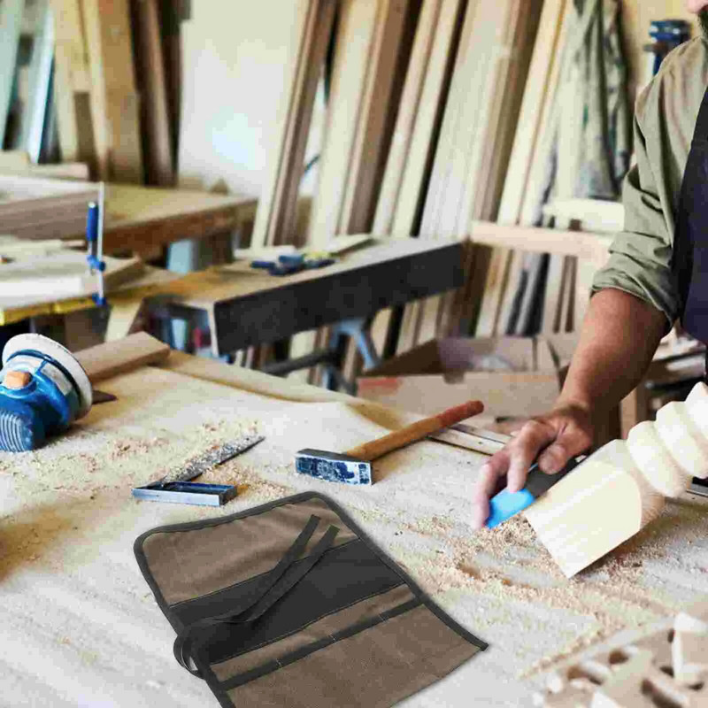 Τσάντα ρολό εργαλείων Καμβάς θήκη εργαλείων Roll Up Pouch κλειδί Organizer Θήκη με κλειδί