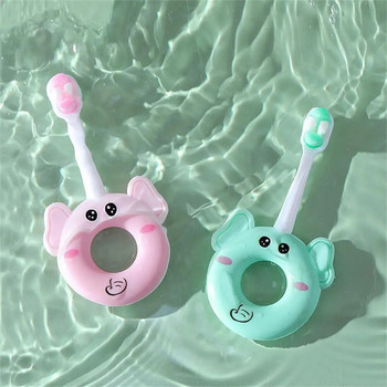 Cartoon Elephant Baby Toothbrush Soft Bristle Child Toothbrush Portable To Clean Teeth Oral Care Oral Cleaning Tool