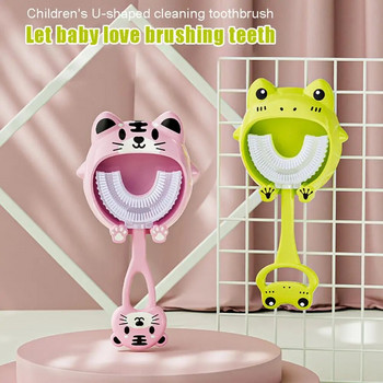 Бебешка четка за зъби Сладко анимационно животно Дете Четка за зъби Детски зъби Грижа за устната кухина Почистване Четка за зъби за новородено Бебешки артикули