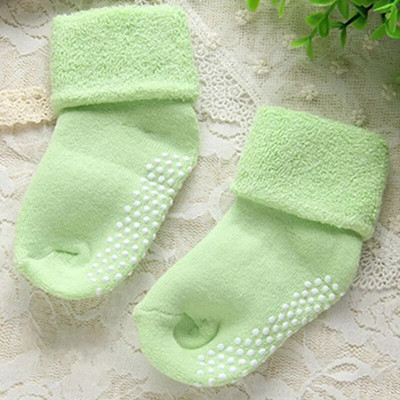 Sügistalvised Beebi puuvillased sokid Paksevad Soojad Vastsündinu Poisile Tüdrukutele Põrandasokid Imikutele Mittelibisevad Terry sokid Poistele Tüdrukutele 1 paar