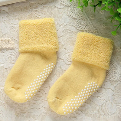 Sügistalvised Beebi puuvillased sokid Paksevad Soojad Vastsündinu Poisile Tüdrukutele Põrandasokid Imikutele Mittelibisevad Terry sokid Poistele Tüdrukutele 1 paar