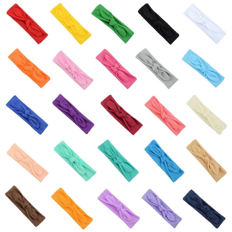 1 ΤΕΜ. Μασίφ ελαστικό κοριτσάκι με παπιγιόν κεφαλόδεσμο Αυτιά κουνελιού Φιόγκοι για νεογέννητο νήπιο Ελαστικά δώρα γενεθλίων