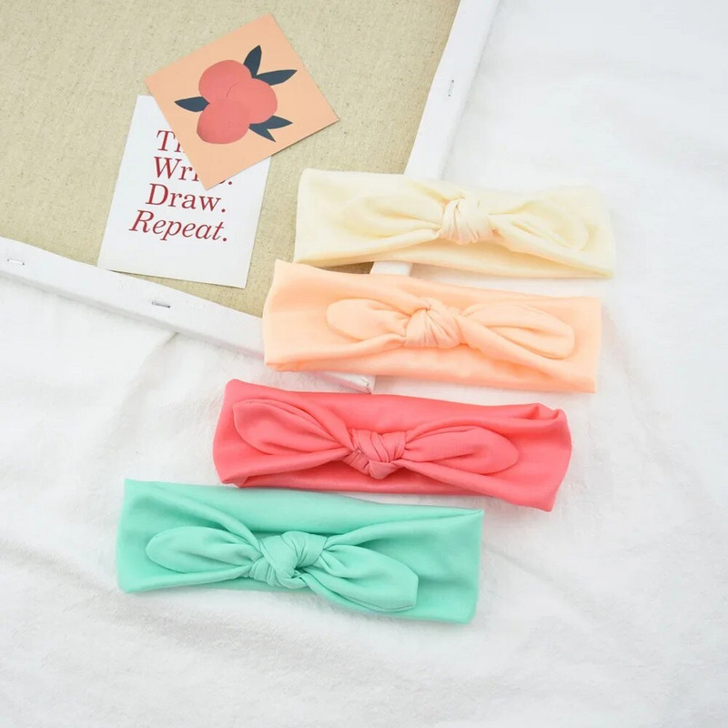 1 ΤΕΜ. Μασίφ ελαστικό κοριτσάκι με παπιγιόν κεφαλόδεσμο Αυτιά κουνελιού Φιόγκοι για νεογέννητο νήπιο Ελαστικά δώρα γενεθλίων