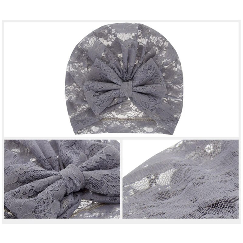 Aksessuaarid Lapsed Beebi Tüdrukute Pits Turban Vibu Müts Väikelaste Laste Peakate Vastsündinu Nokamütsid Haiglamütsid Kevadsuvised beebimütsid