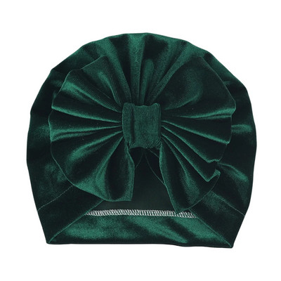 Новородени кадифени шапки, едноцветна топла мека есенно-зимна шапка за момчета и момичета