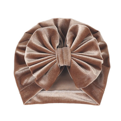 Новородени кадифени шапки, едноцветна топла мека есенно-зимна шапка за момчета и момичета