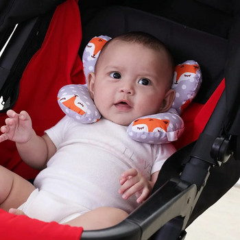 Гореща бебешка възглавница Защитна пътна седалка за кола Възглавници за опора на главата за новородени деца U-образна облегалка за глава Възглавница за малко дете 0-3 години