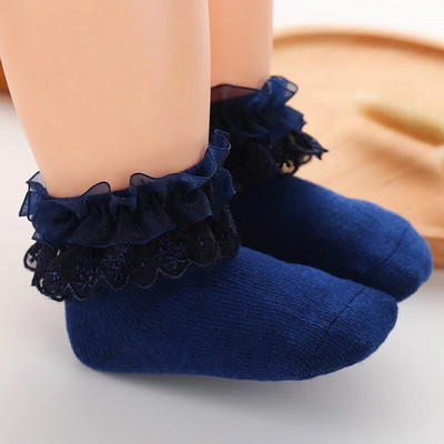 Ανοιξιάτικες νεογέννητες κάλτσες με φιόγκο κορδέλα δαντέλα Πριγκίπισσα μαλακό βαμβακερό βρέφος κοριτσάκια λευκές φθινοπωρινές κάλτσες Πρωτοχρονιάτικα δώρα