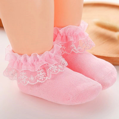 Ανοιξιάτικες νεογέννητες κάλτσες με φιόγκο κορδέλα δαντέλα Πριγκίπισσα μαλακό βαμβακερό βρέφος κοριτσάκια λευκές φθινοπωρινές κάλτσες Πρωτοχρονιάτικα δώρα