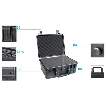 280x240x130 мм кутия за инструменти Кутия за предпазител Преносим органайзер Калъф за инструменти за съхранение на хардуер Удароустойчива кутия за инструменти