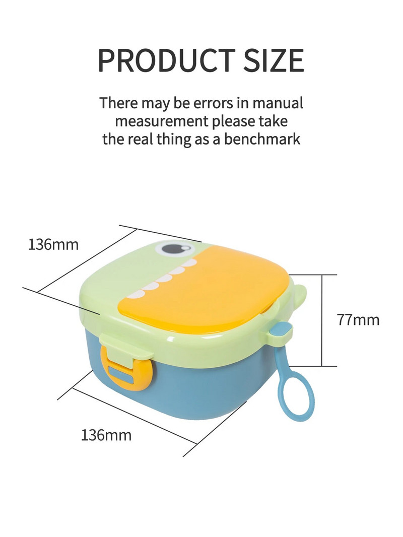 Σετ 4 τεμαχίων Βρεφικά μπολ συμπληρωματικής τροφής κατά του ζεματίσματος, από ανοξείδωτο ατσάλι, επιτραπέζια σκεύη συντήρησης δεινοσαύρων με ψαλίδι και κουτάλι