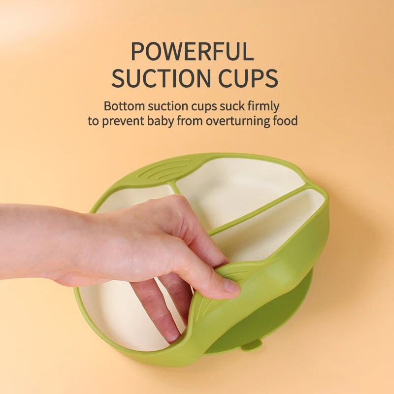 1 τεμ. Πιάτο τροφοδοσίας μωρού Επιτραπέζιο σκεύος σιλικόνης για παιδιά Προπόνηση για νήπια Αξεσουάρ προπόνησης διατροφής Bpa Δωρεάν