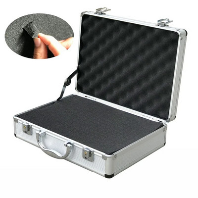 Prenosná hliníková zliatinová skrinka na náradie, úložný box na spisy, protišoková bezpečnostná pomôcka, puzdro na náradie, puzdro na prístroje, vonkajšia skrinka 325x235x100mm